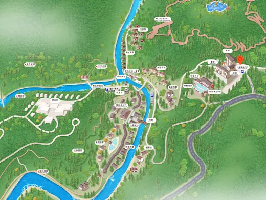 温宿结合景区手绘地图智慧导览和720全景技术，可以让景区更加“动”起来，为游客提供更加身临其境的导览体验。